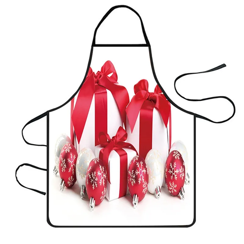 Christmas Party Decoration Waterproof Apron Kitchen Aprons Dinner Party Apron DIY Creative BBQ Gifts Decorations for Party#0925