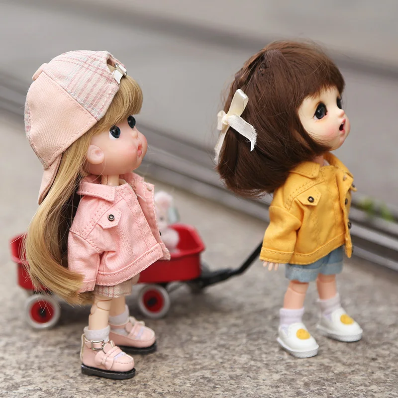 1:12 Одежда для кукол Модная Джинсовая куртка толстовка OB11 Obitsu 11 Molly 1/12 BJD