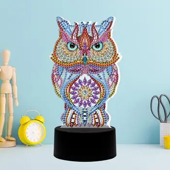 

Led Diamond Painting Light Pad Table Decoration Rhinestone Crystal Gift Shiny Beads Owl Animal Custom Diamond Painting DP02