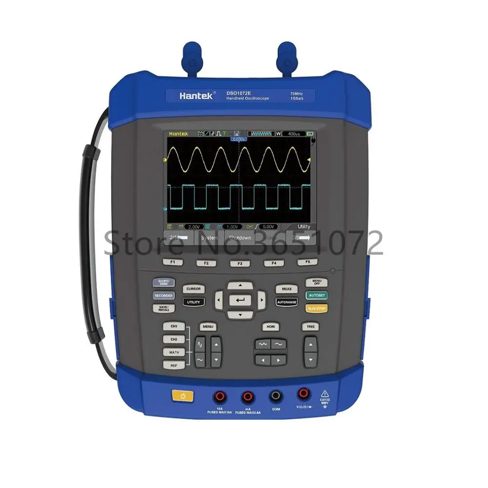 

Hantek DSO1072E 2 Channel 70MHz Bandwideth 2M Memory Depth Digital Oscilloscope/Multimeter/Recorder 5.6 inch TFT