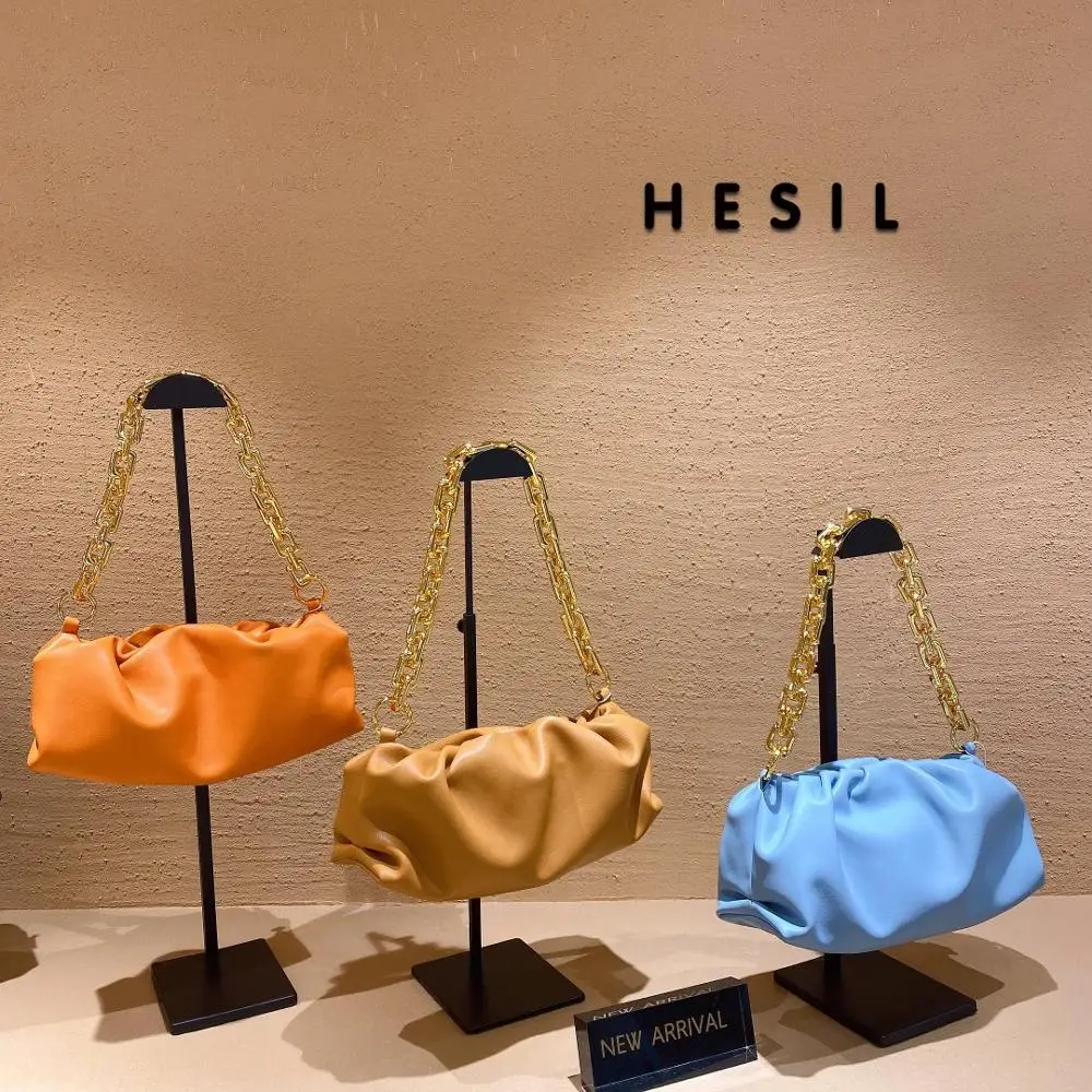 Новая высококачественная кожаная модная сумка в форме облака универсальная на