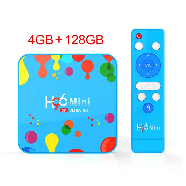Android 9.0 Smart TV Box H96mini 4GB 128GB Allwinner H6 Quad Core 64-bit ARM Cortex-A53 2.4G&5G Wifi BT4.0 1000M TV Box Video
