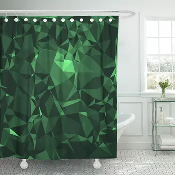 

Emerald Stone Abstract Beautiful Gemstone in Deep and Sparkling Shower Curtains Waterproof Polyester Fabric 72 x 78 inches