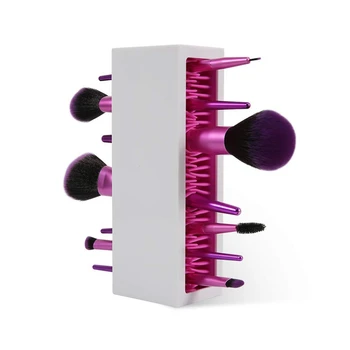 

LUDA 5Pcs Makeup Brush Storage Holder Organizer Professional Silicone Air Drying for Countertop Display Container Makeup Brushes