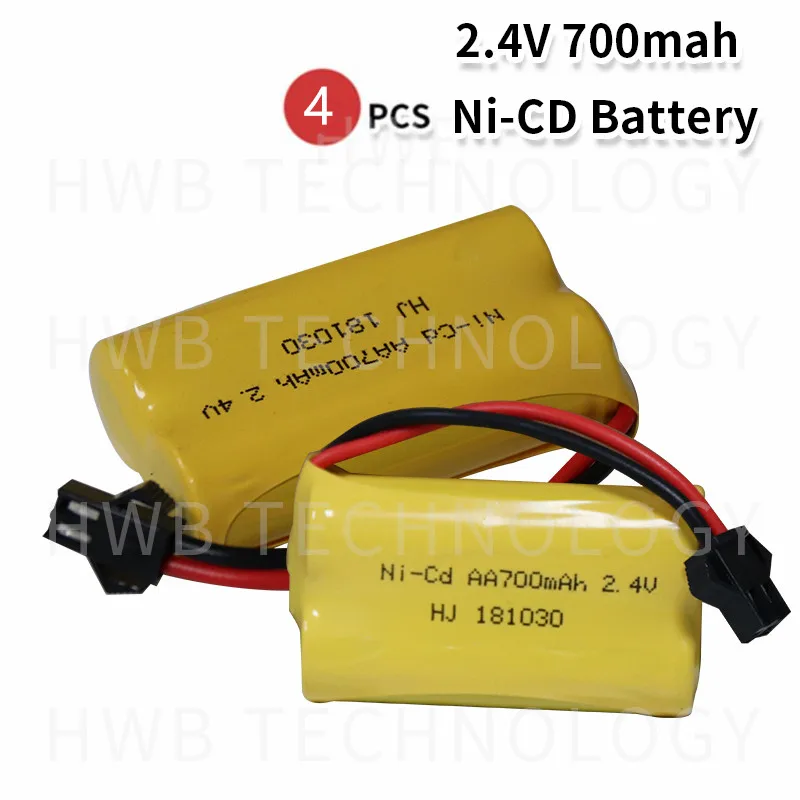 4 шт. 2,4 В 700мА rechargeable аккумуляторная батарея AA аккумуляторная батарея