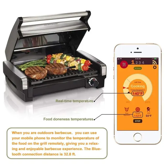 Vezeték Nélküli Hús Ételek Steak Hőmérője Sütő Grillhez Bbq Dohányos Rotisserie Konyha Intelligens Digitális Bluetooth Barbecue Kiegészítők - Image 4
