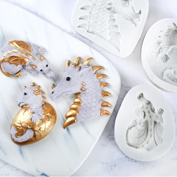 

Easter Dragon Dinosaur Egg Silicone Molds Fondant Cake Decorating Tools Sugarcraft Chocolate Baking Tools For Cake Gumpaste