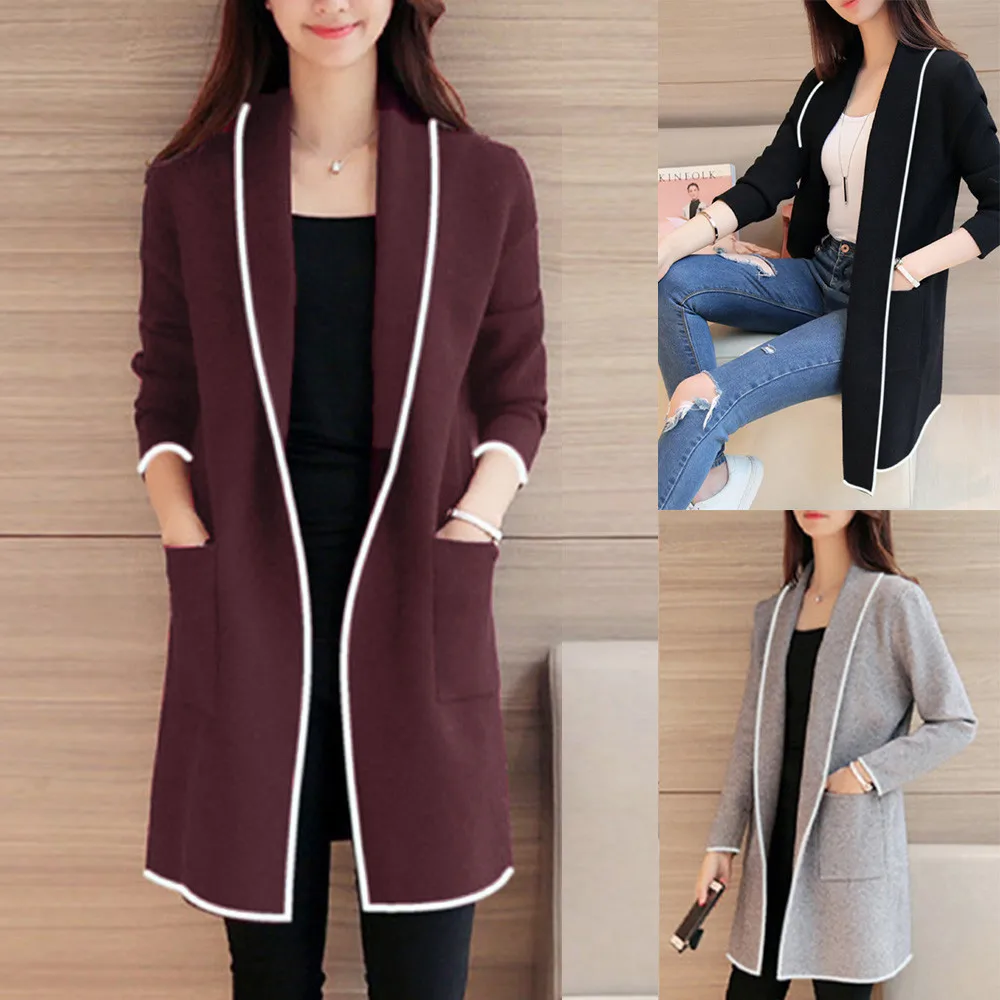 

New Fashion coat High Quality Womens Winter Loose Wild Elegant Windbreaker Coat Drop L0820