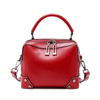 

lady chic novelty small top-handle bag for female red black brown one shoulder crossbody bag