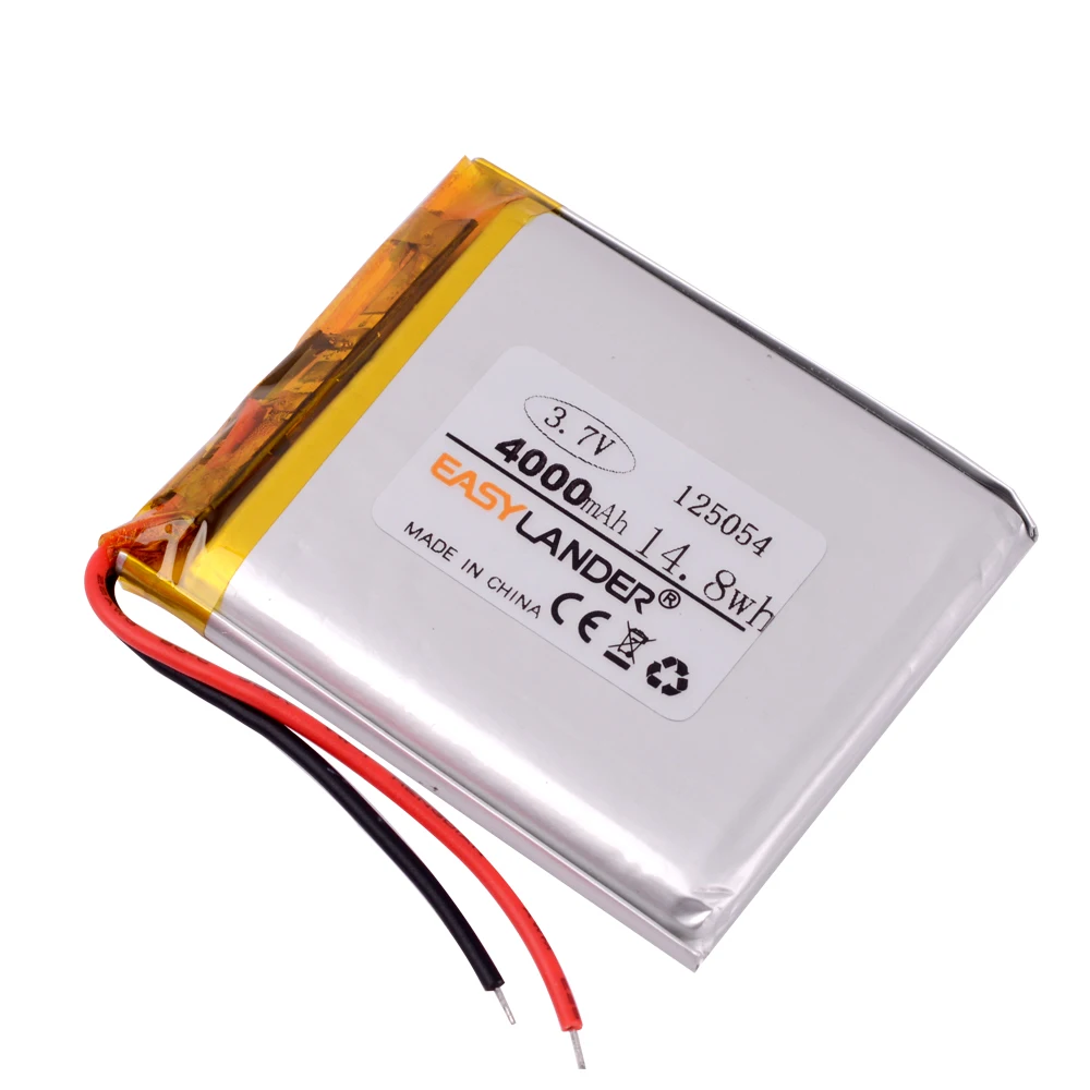 3,7 V 4000mAh 125054 литий-полимерная батарея MP3 MP4 навигационное оборудование маленькие игрушки