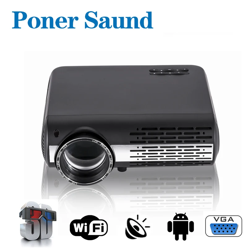 

Poner Saund M2 projector Mini portable HD Projector Android for Smartphone 3500 Lumens Bluetooth Movie Projector for Smart Home