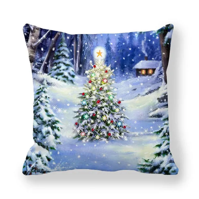 Christmas Pillowcase Cushion Covers 45x45cm Sofa Decoration Gift Letter Print Linen Pillow Cover For Home Xmas Ornament 2021 18