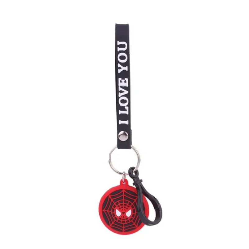 8 Comic Anime Superman Batman Captain America Iron Man Deadpool Cosplay Keychain Pendant Accessories Rubber Gift - Цвет: 8