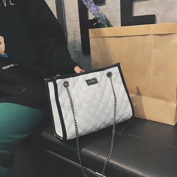 

Summer small bag women's bag 2020 fashion contrast color embroidery thread chain bag single shoulder shoulder bag fairy 2020