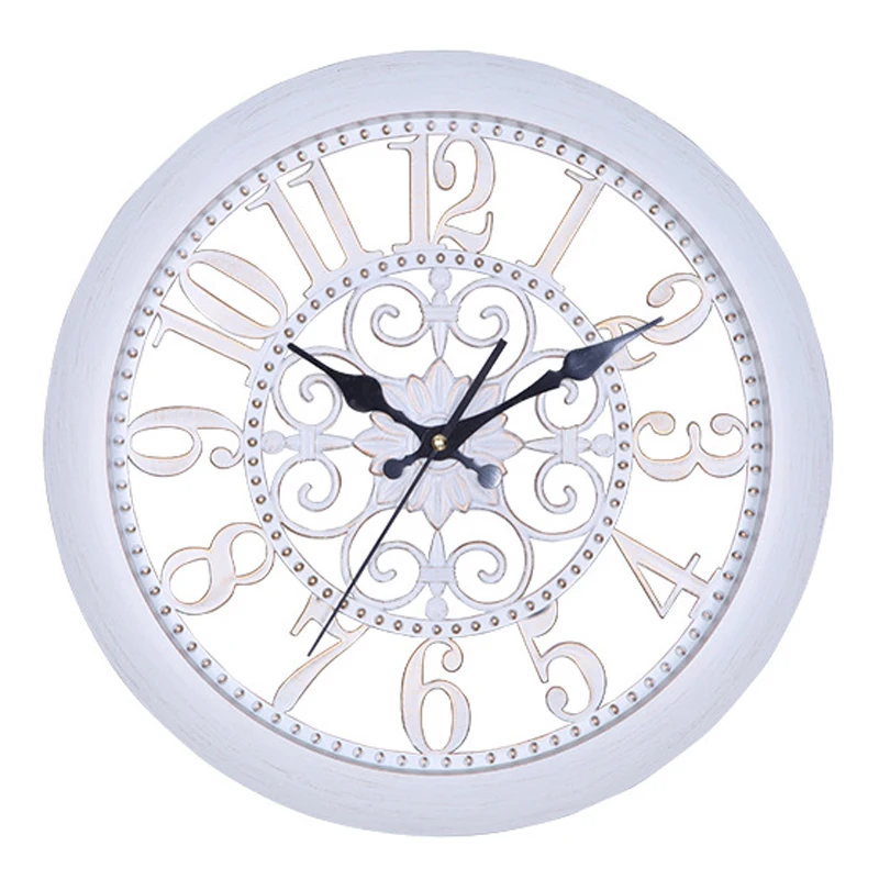 European Retro Wall Clock Modern Design Classical Clocks Antique Style Large Watch Silence no Glass Art Home Decor 14 inch | Дом и сад