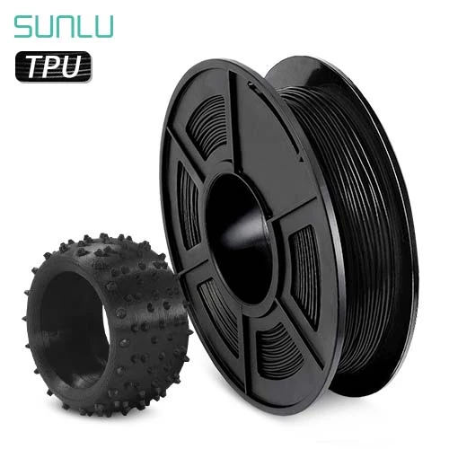 SUNLU ТПУ нити 3D Принтер Нити гибкий черный 1 75 мм 0 5 кг (1.1LB) точность размеров +/ 02