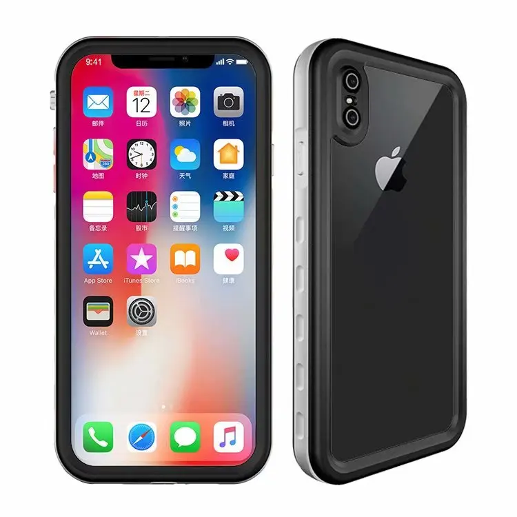 white Ip68 водонепроницаемые защитные чехлы для телефонов для Apple iPhone XS XR XS Max X Дайвинг Плавание aquatics Спорт на открытом воздухе ударопрочный чехол - Цвет: white