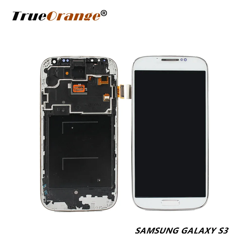 ЖК дисплей Super AMOLED для SAMSUNG Galaxy S3 сенсорный экран с рамкой i9300 i9305 i747 i535 T999|Экраны