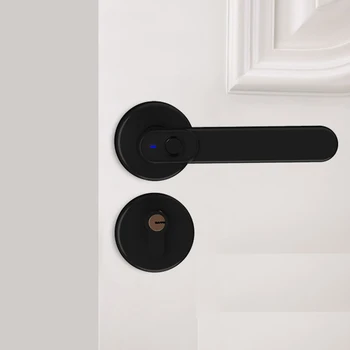 

Zinc alloy 20 users Smart Fingerprint Lock Electric biometric Lock with mechanical key for indoor home wooden metal door
