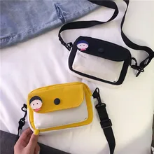 Новое поступление холщевая сумка на плечо Женская новая стильная модная простая в японском стиле Harajuku контрастная цветная Милая сумка на плечо F