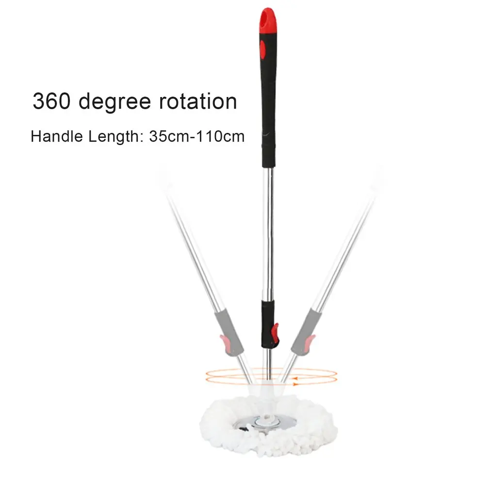 360 Rolling Magic Floor Spin Mop Hands-free Spin Mop Bucket Set Foot Pedal Rotating Floor Mop with 2 Microfiber Mop Heads