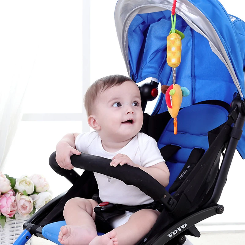 Детская плюшевая погремушка для детей 0-12 месяцев, мультяшная подвесная игрушка-колокольчик для коляски, Мягкая Милая красочная игрушка для новорожденных