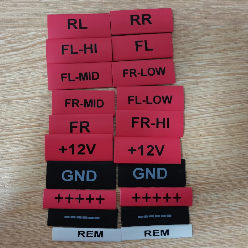 Car Audio Modified Cable Heat Shrinkable Tube Logo Printed on Both Sides of High Quality Flame