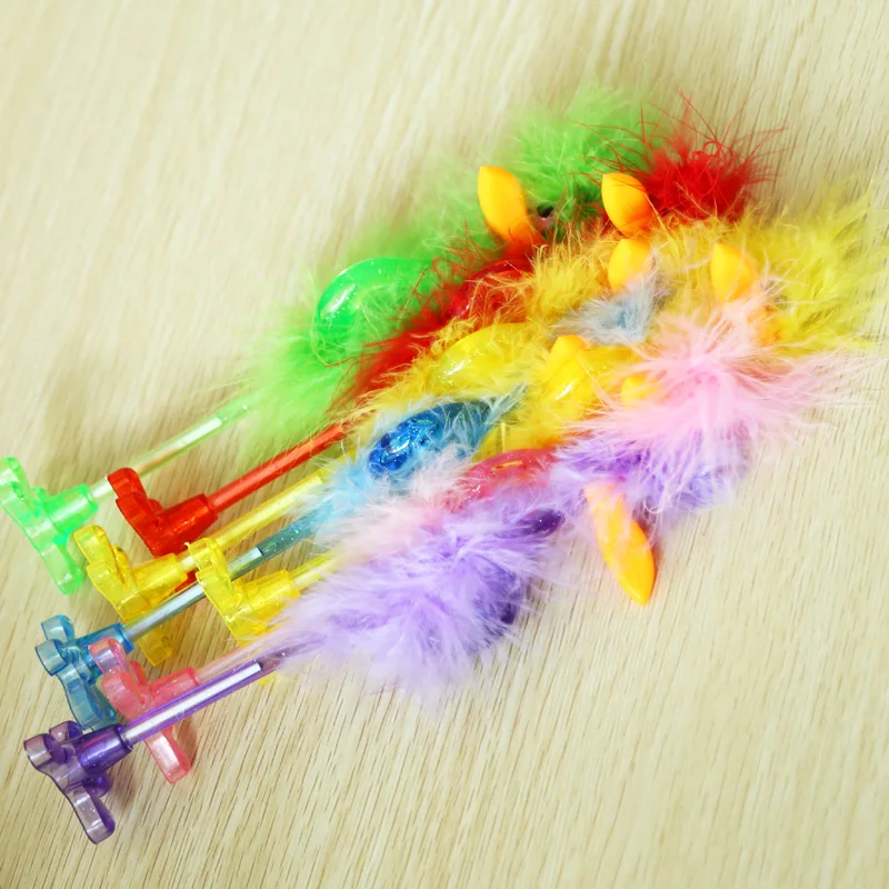 Модная мультяшная шариковая ручка, игрушечная ручка, школьные канцелярские принадлежности, детский подарок, цветная шариковая ручка из страуса,, креативная