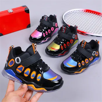 

Children's Outdoor Running Shoes Boys Girls Waterproof Casual Jogging Leather Cotton Shoes Kids Winter Warm Plus Fur Sneakers