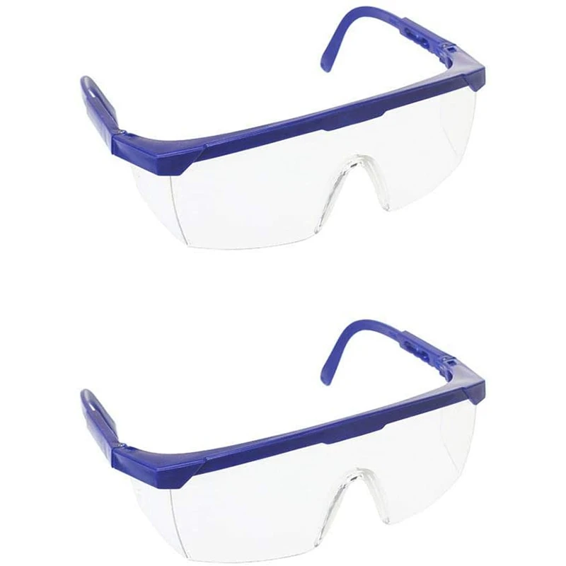 

2 Pcs Protective Goggles Clear Lens Wide-Vision Adjustable Splash Eye Protection Anti-Fog Eye Protection Perfect for Constructio