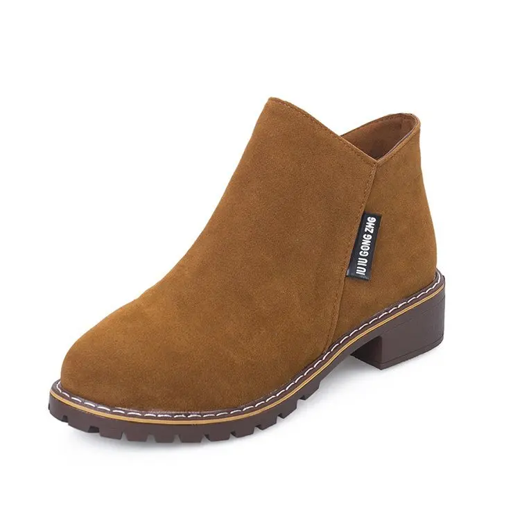 Martin boots women's nubuck leather autumn new ladies students shoes thick bottom large size | Обувь