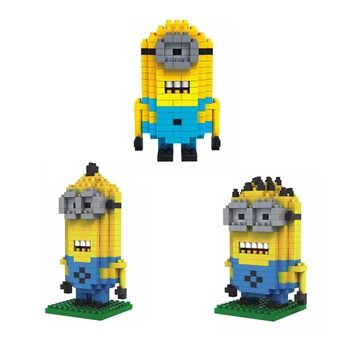 

Hot America cartoon pixel figures minion kevin Jerry Dave micro diamond building block nanobricks diy model toys for kids gifts