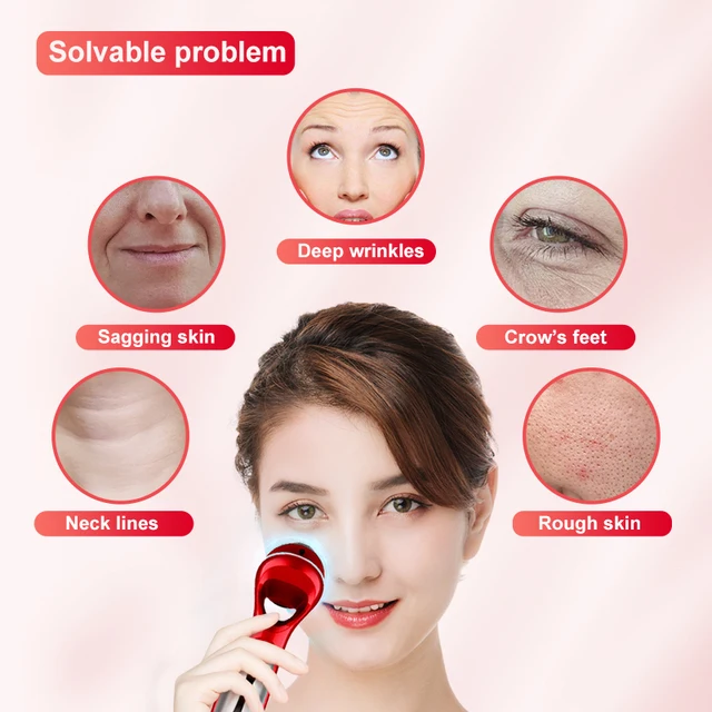AmazeFan RFEMS Skin Care Beauty Machine Deep Facial Cleansing Massager Hot Compress Rejuvenation Remover Wrinkles Lifting Device 6