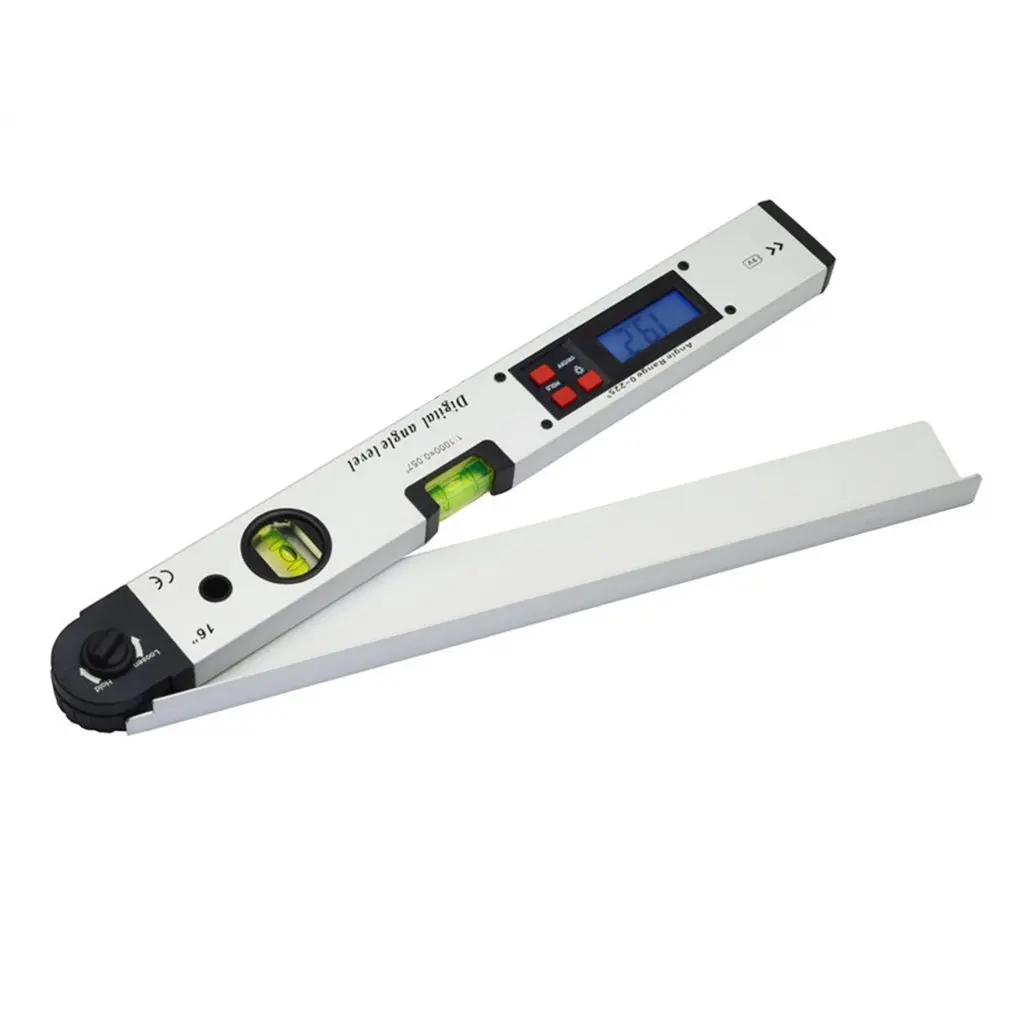 

400mm/16inches Portable 0~225 Degree Professional Protractor Electronic Laser Spirit Level Digital LCD Display Angle Meter