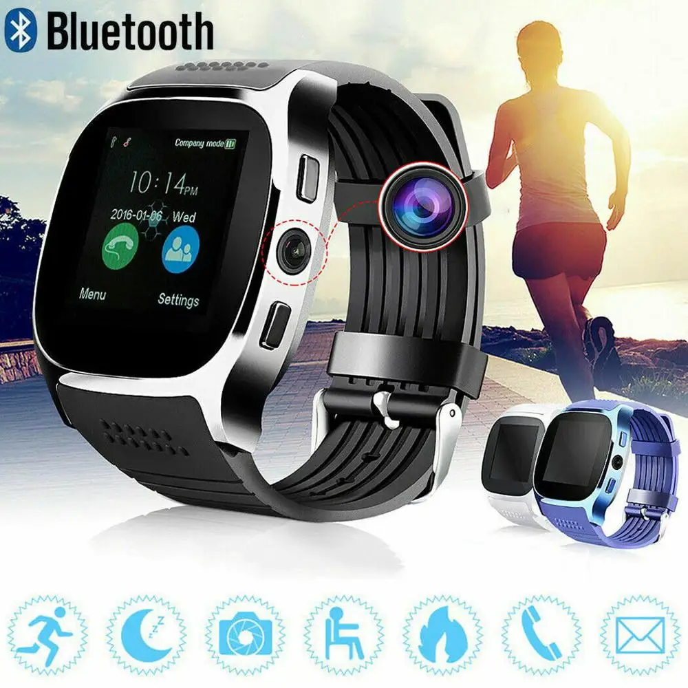 Смарт-часы T8 мужские 1 56 дюйма Bluetooth Gps | Электроника