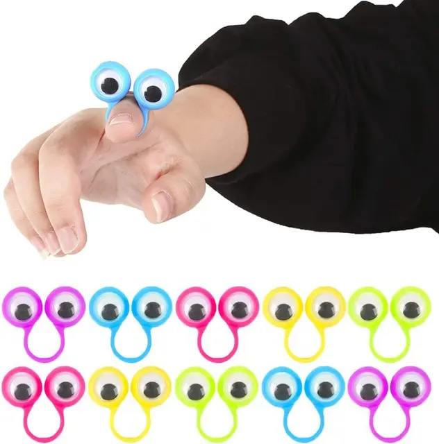 96PCS Eyeball Ring, Eye Finger Puppets Eye Monster Finger, Easter Basket Stuffers Egg Fillers Gifts Party Favors peluches 1