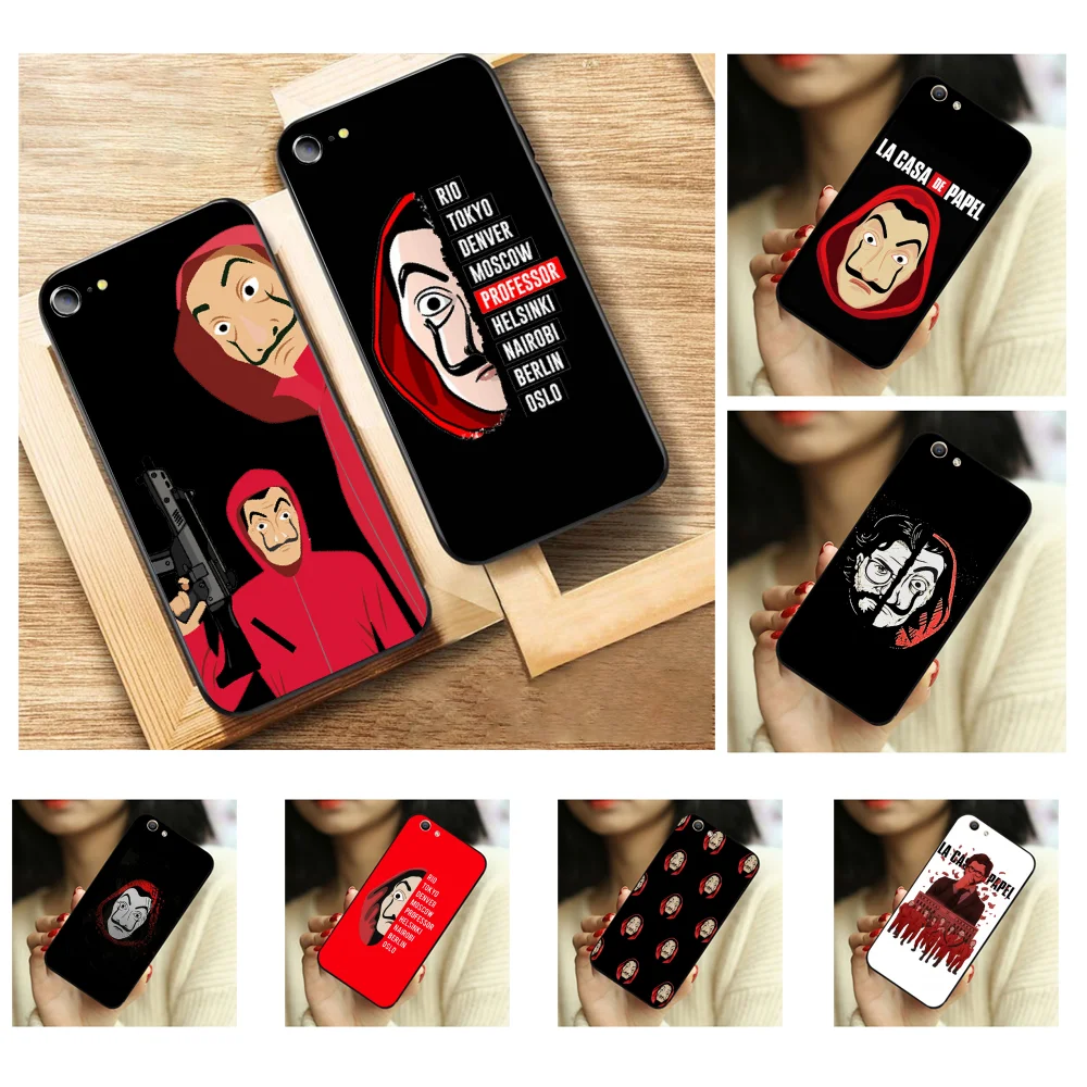 NBDRUICAI Spain TV Money Heist House Paper La Casa de papel black Phone Case for OPPO R11 Plus R11S R17/R17 Neo R9 R9S | Мобильные