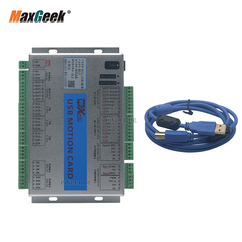 Mach3 Breakout Board CNC USB 4 Axis Motion Control Card 2MHz MK4-V Upgrade 