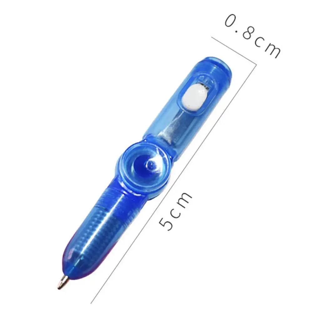 3 PCS LED Rotating Ballpoint Pen Fidget Spinner Top Hand EDC Light Glow In The Dark Toys Stress Relief Toy Kids Gift