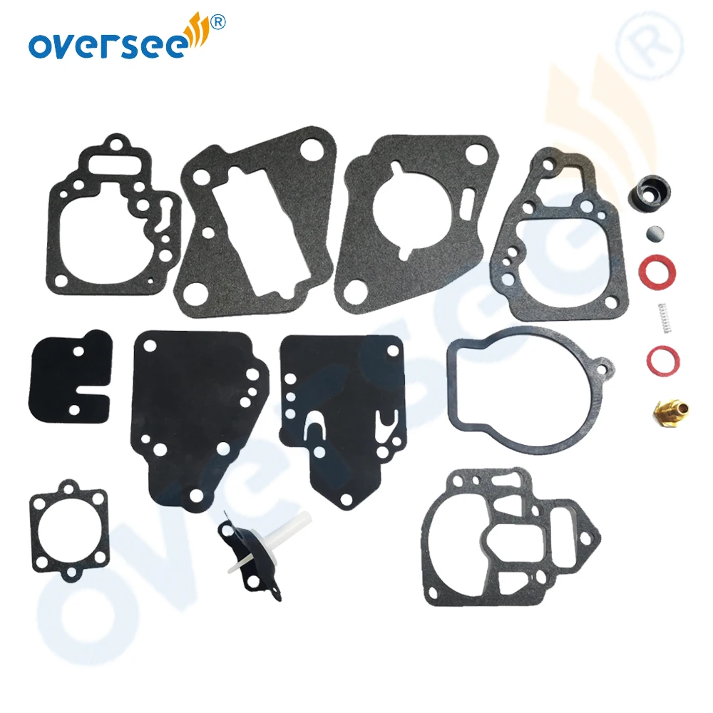 Carburetor Fuel Gasket Kit Oversee Carburetor Gasket and Diaphragm Kit for Mercury Many 6 8 9.9 10 15,20 & 25 HP Replace 1395-9761-1