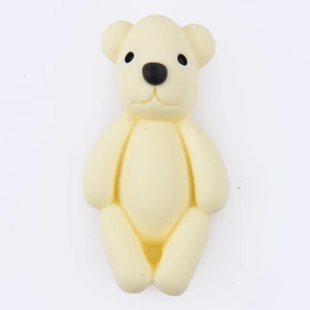 Hot Sale 1 Pcs Cartoon Bear Croc Shoe Charms Colorful Smile Face Baby Bear Clog Shoes Decorations Kid's Wristband Accessories r9601