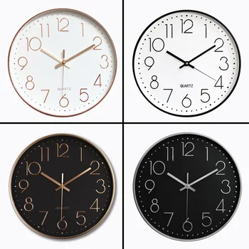 

Klok Nordic Macaron Silent Wall Clock Living Room Luxury Simple Wall Watch Digital Kitchen Reloj De Pared Home Decoration 5050WC