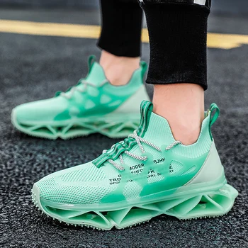 

Fashion Sneakers For Men Blade Comfortable Sport Shoes Rubber Sole Casual Shoes Hollow personality Flats Shoes Men's socks shoes