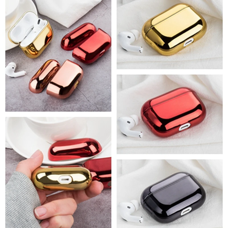 

For Airpods Pro Fashion Plating Hard PC Case Anti-fall Shockproof Earphone cases For apple airpods pro 3 Cover Headphone Coque