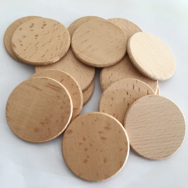 36/50pcs Natural Blank Wood Pieces Slice Round Unfinished Wooden Discs For  Crafts Centerpieces DIY Christmas Hanging Decoration - AliExpress