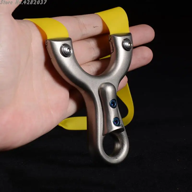 

2019 New Slingshot Small Slingshot Stainless Steel Hunting Catapult with Rubber Band Free Tie Shooting Sling Shot