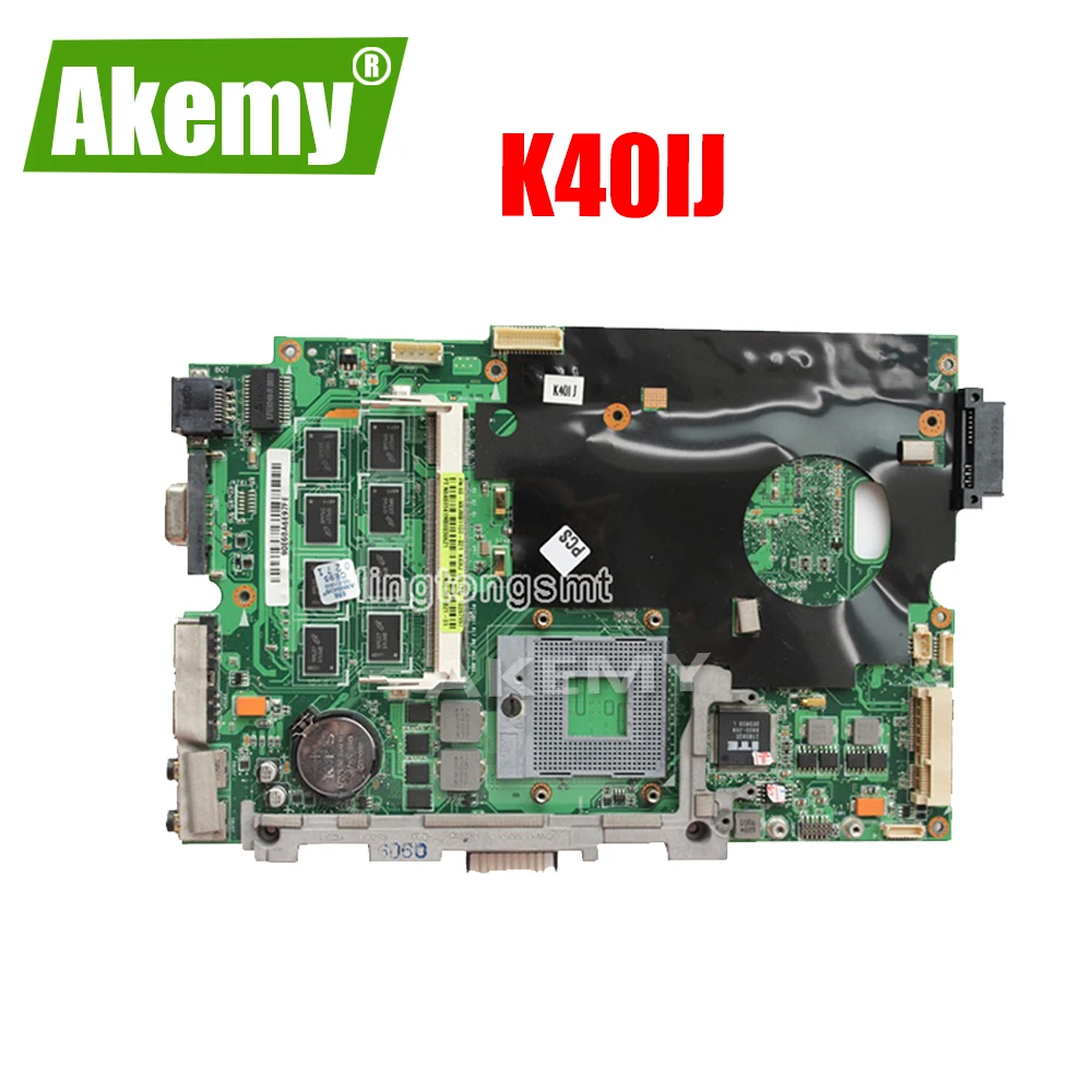 Отправить CPU K50IJ материнская плата REV 2 1 для For Asus K40IJ K40AD K40AF K50AD K50AF Ноутбука
