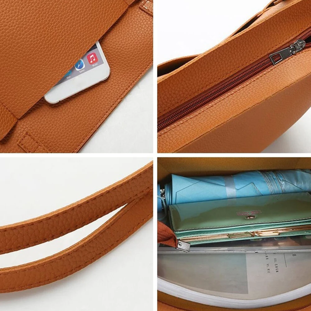Bolsos mujer de marca famosa 4 шт./компл. женская сумка через плечо из искусственной кожи ручная сумка визитница сумка для женщин