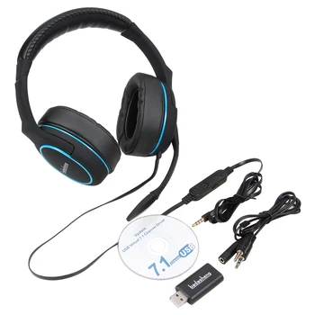 

USB 7.1 surround Wired Headset Gamer PC 3.5mm PS4 Headsets Surround Sound & HD Microphone Gaming Overear Laptop Tablet Gamer