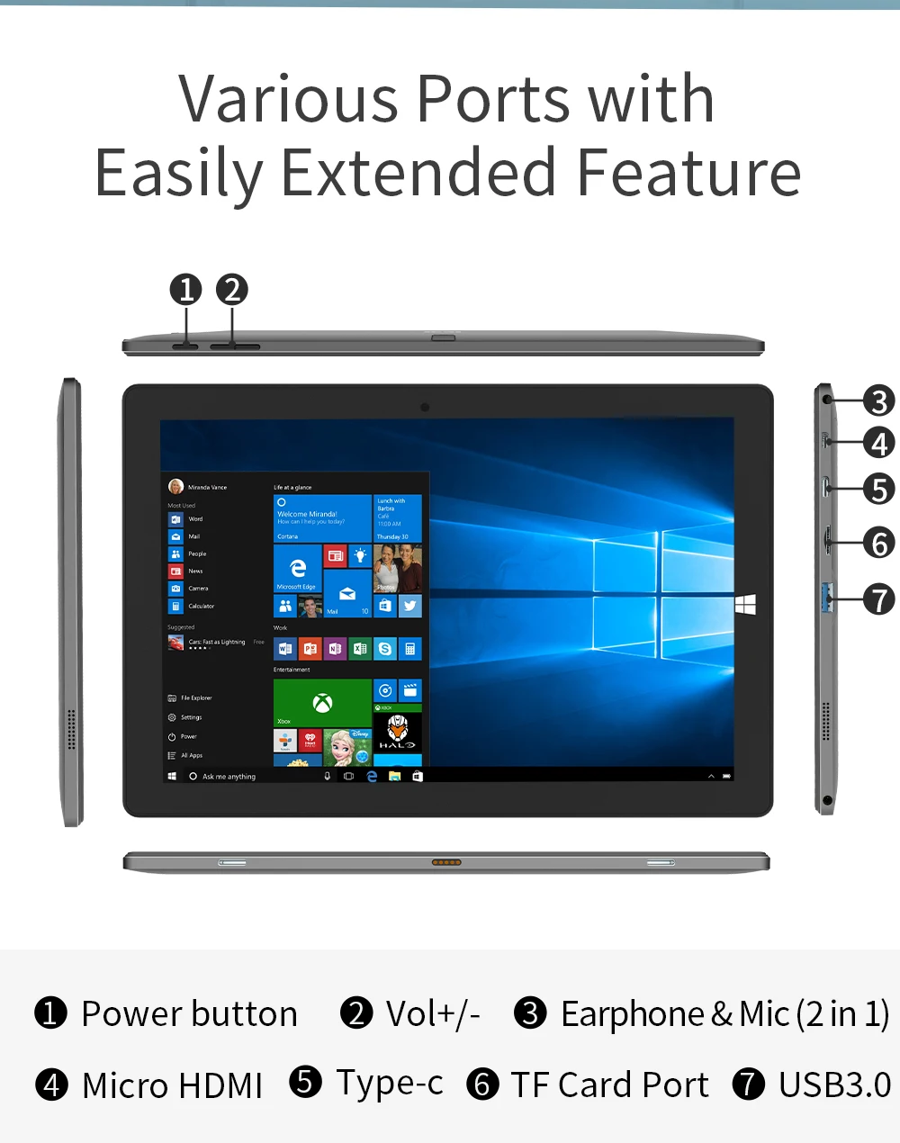 NEW Jumper EZpad Pro 8 Tablet 12GB 128GB Intel Quad Core 11.6 Inch 1920*1080 IPS Touch Screen Ultra Slim  Windows 10